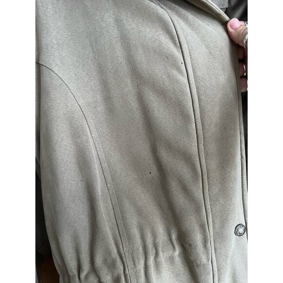 IZZI Collection Fox Fur Tan Hooded Women’s Winter Coat Size M - Picture 3 of 7